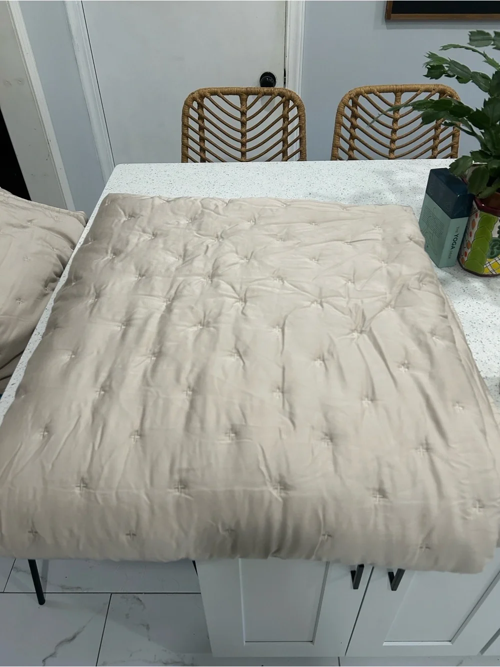 Quince Organic Minimalist Bamboo Dream Quilt in Sand - Twin